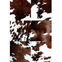 Tapis vinyle Patchwork peau de vache rectangulaire, 99x150cm, collection Mountain Sélection, Pôdevache