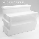 Bar Tetris module droit blanc, Pedrali, 145x80xH110 cm