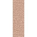 Tapis vinyle rectangulaire Visages fond terre de sienne, 95x300cm, collection Terra Nova Pôdevache