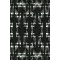 Tapis Lignes noirs et blanches rectangulaire, 99 x 150 cm, collection Sous influence Pôdevache