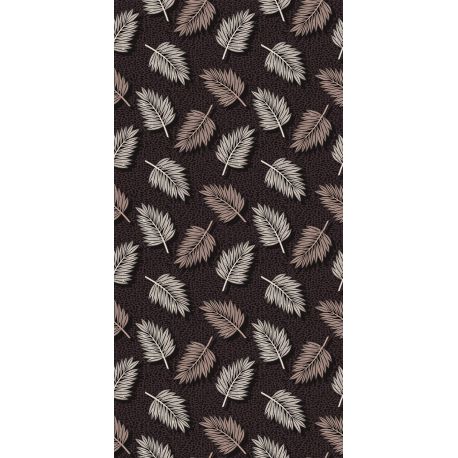 Tapis vinyle Fleurs et oiseaux rectangulaire, 99x198cm, collection Orient extrême Pôdevache