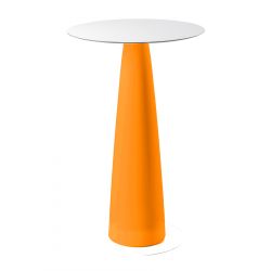 Mange-debout rond Hoplà, Slide design orange D69xH110 cm