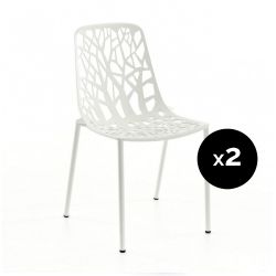 Lot de 2 chaises design Forest, Fast blanc