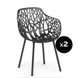 Lot de 2 fauteuils design Forest, Fast noir