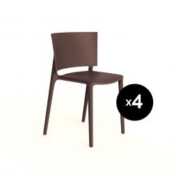 Set de 4 chaises Africa, Vondom bronze