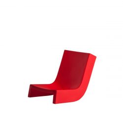 Chaise longue Twist, Slide Design rouge flamme