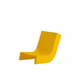 Chaise longue Twist, Slide Design jaune safran