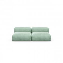 Canapé 2 à 3 places Vetsak, velours vert menthe L.210 x H.60 x P.115,5 cm