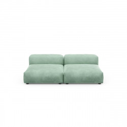 Canapé 2 à 3 places Vetsak, velours vert menthe L.210 x H.60 x P.136,5 cm