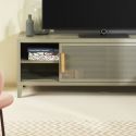 Meuble TV Hi-Fi B2 Bas Perforé 160CM, Gris soie, Tolix