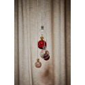 Suspension Uva, Ebb&Flow, rose fumé, diamètre 10 cm, câble transparent, boule en laiton doré