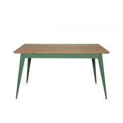 Table 55 Plateau Chêne, Vert romarin, Tolix, 140 X 80 X H74 cm