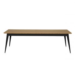 Table 55 Plateau Chêne, Noir, Tolix, 250 X 95 X H74 cm