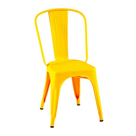 Lot de 2 chaises A Brillant, Tolix citron