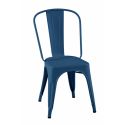 Lot de 2 chaises A Inox Brillant, Tolix bleu océan