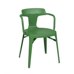 Chaise T14 Inox, Tolix vert romarin mat fine texture
