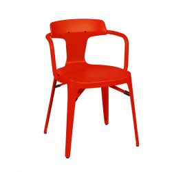 Chaise T14 Inox, Tolix rouge poivron mat