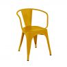 Set de 2 fauteuils A56, Tolix jaune moutarde mat