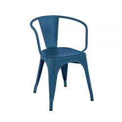Set de 2 fauteuils A56 Brillant, Tolix bleu océan