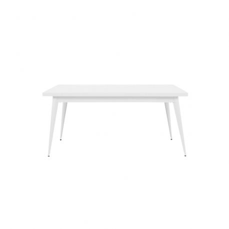 Table 55 Brillant, Tolix blanc 130x70 cm