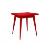 Table 55, Tolix rouge piment mat 70x70 cm