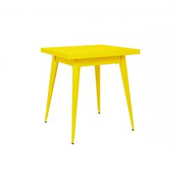 Table 55, Tolix jaune citron mat 70x70 cm