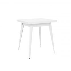 Table 55, Tolix blanc mat 70x70 cm