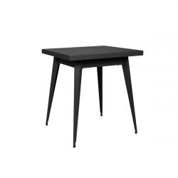 Table 55 Brillant, Tolix noir 70x70 cm