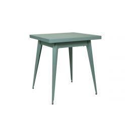 Table 55, Tolix vert lichen mat fine texture 70x70 cm