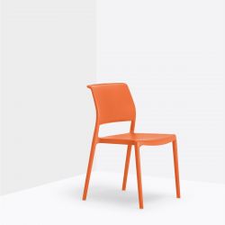 Lot de 4 chaises Ara 310, Pedrali orange