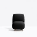 Petit fauteuil Buddy 210S, tissu noir, pieds en laiton Pedrali, H72xL55xl62
