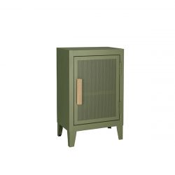 Petit meuble de rangement B1 H64 slim perforé, vert olive, Tolix, 40x28xH64cm