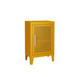 Petit meuble de rangement B1 H64 slim perforé, jaune moutarde, Tolix, 40x28xH64cm