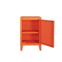 Petit meuble de rangement B1 H64 slim perforé, orange potiron, Tolix, 40x28xH64cm