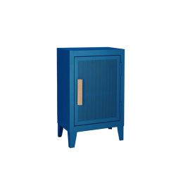 Petit meuble de rangement B1 H64 slim perforé, bleu océan, Tolix, 40x28xH64cm