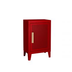 Petit meuble de rangement B1 H64 slim perforé, rouge piment, Tolix, 40x28xH64cm