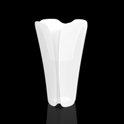 Pot design Pezzettina 50 haut, lumineux Leds blancs, alimentation par câble, 50x50xH85 cm, Vondom