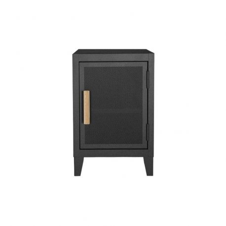 Petit meuble de rangement B1 H64 perforé, Gris graphite, Tolix, 40x40xH64cm
