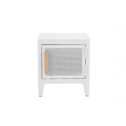 Table de chevet B1 H45 perforé, blanc, Tolix, 40x40xH45cm