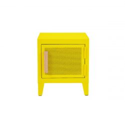 Table de chevet B1 H45 perforé, jaune citron, Tolix, 40x40xH45cm