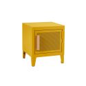 Table de chevet B1 H45 perforé, jaune moutarde, Tolix, 40x40xH45cm