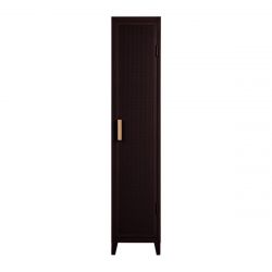 Rangement vestiaire B1 haut perforé, chocolat noir, fine texture, Tolix, 50 x 40 x H192,5 cm