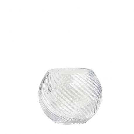 Vase Crystal Bowl swirl taille S, Ebb&Flow diamètre 15,5 cm