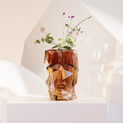 Pot Adan Nano Glossy Transparent, Ambre, 13 x 17 x H19 cm, Vondom