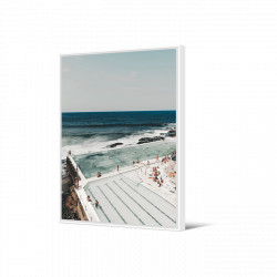 Toile encadrée Bondi beach - piscine sur l'océan portrait, 80 x 120 cm, collection Golden States, Pôdevache