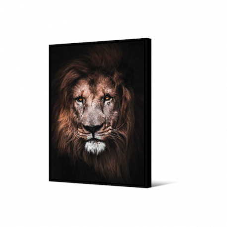 Toile encadrée Lion portrait, 80 x 120 cm, collection Wild Thing, Pôdevache