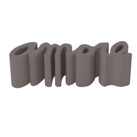 Banc Amore, Slide Design gris argile Mat