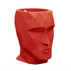 Pot Adan, Vondom rouge avec reservoir d\'eau, 49 x 68 x Hauteur 70 cm