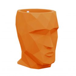 Pot Adan, Vondom orange avec reservoir d\'eau, 49 x 68 x Hauteur 70 cm