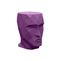 Tabouret Adan ou table d\'appoint, Vondom, laqué brillant violet prune, 30 x 41 x Hauteur 42 cm